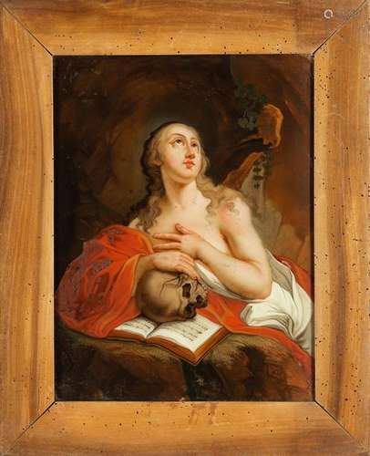 Hinterglasbild mit der Heiligen Maria Magdalena