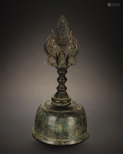 Tibet Sakya Period, Alloy Copper Bell