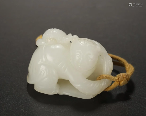 Qing Dynasty, Hetian White Jade Pendant