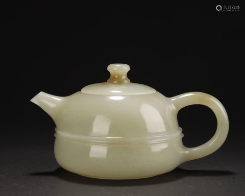 Qing Dynasty, Hetian Jade Teapot