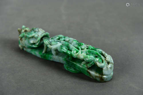 A Chinese Jadeite Hook 