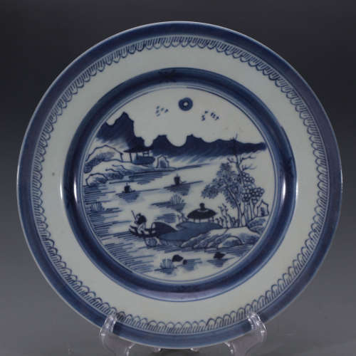 A Chinese Blue and White  Porcelain Plate
