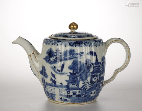 Qing Dynasty, Blue and White Teapot