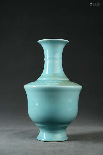 A Chinese Celadon Glazed Porcelain Vase