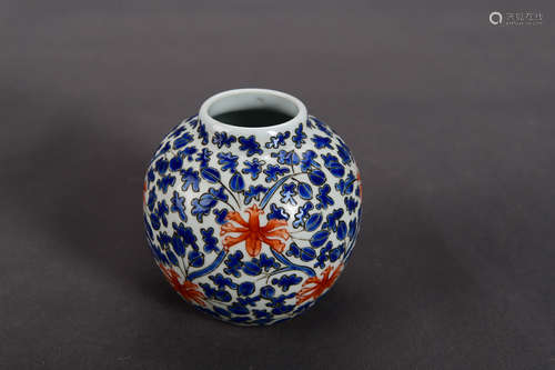 A Chinese Copper Red Porcelain Jar