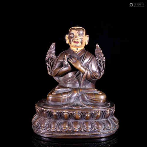 A Bronze Guru Buddha Statue 