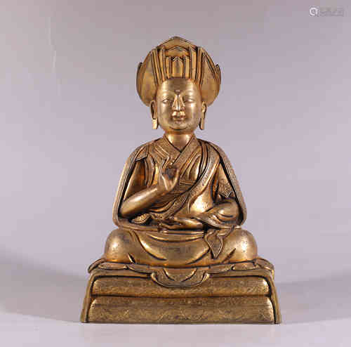 A Bronze Gilding Master Buddha Statue 