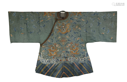 Qing Dynasty, Blue-Ground with Dragon Pattern R…