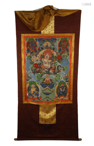 Private Collection, Tibet Thangka In Silk