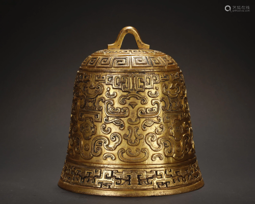 Qing Dynasty, Gilt Bronze Bell