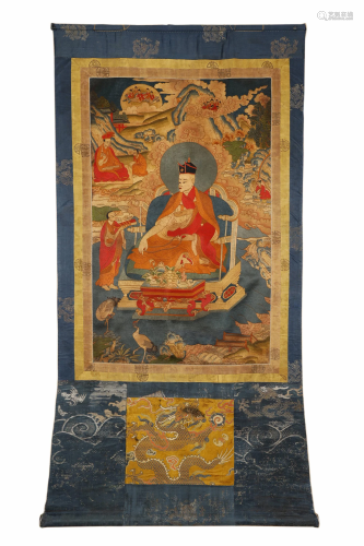 Qing Dynasty, Thangka in Silk