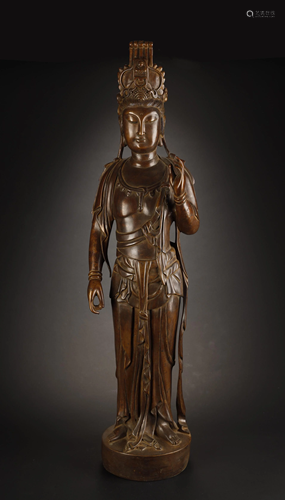 Qing Dynasty, Alloy Copper Kuan Yi Buddha