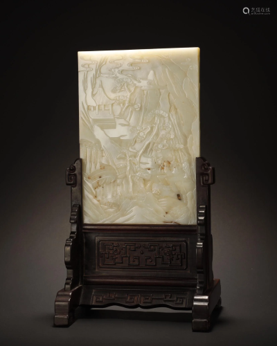 Qing Dynasty, Hetian Jade Carving on both sides T…