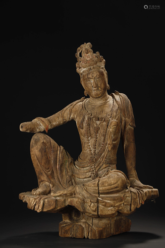 Ming Dynasty, Carved Wood Kuan Yin