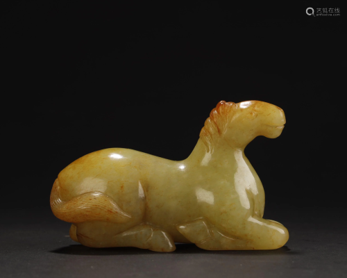 Hetian Jade Horse Ornament