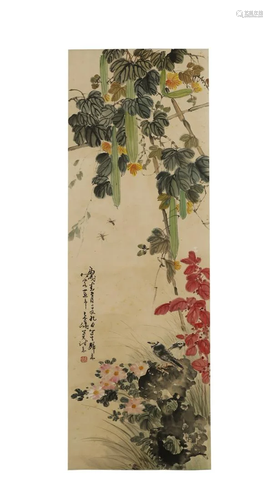 Wang Xuetao, Flower and bird Painting in Paper