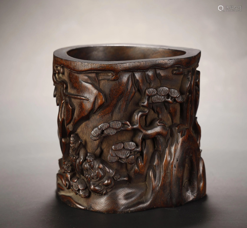 Agarwood Figure Penholder