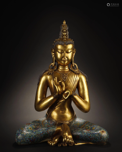 Qing Dynasty, Gilt Bronze Buddha