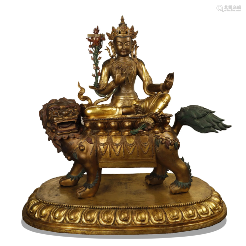 Qing Dynasty, Private Collection Gilt Brnoze Buddha
