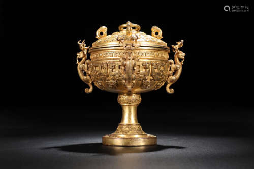 A Chinese Bronze Gilding Vessel