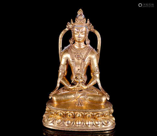 A Bronze Gilding Buddha Statue of Amitabha