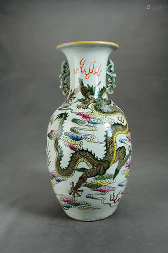 A Chinese Famille Rose  Porcelain Vase