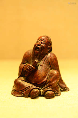 A Chinese Carved Bamboo Figure