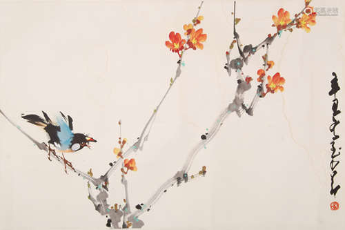 A Chinese Bird-and-flower Painting, Zhao Shaoang Mark