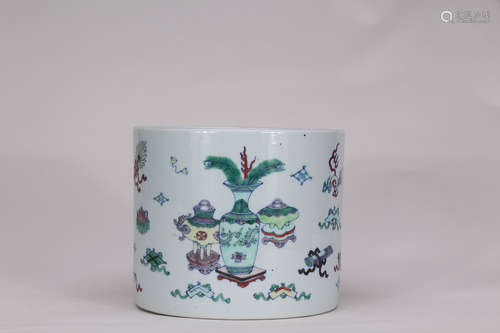 A Chinese Porcelain Brush Pot