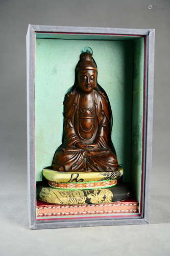 A Chinese Carved Aloeswood Sakyamuni