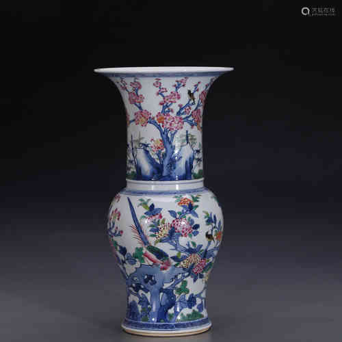 A Chinese Porcelain Beaker Vase