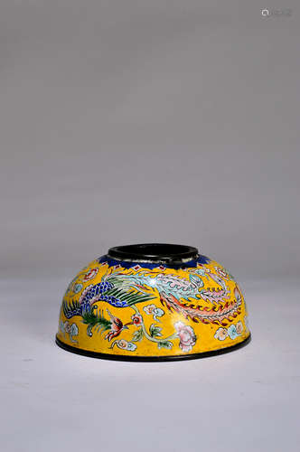 A Chinese Bronze Enamel  Water Pot