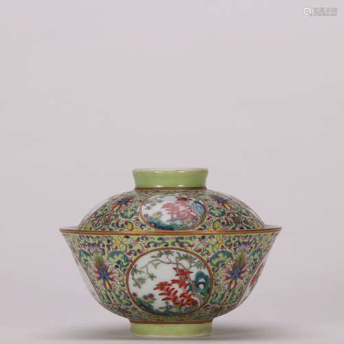 A Chinese Gilt Floral Porcelain Covered Bowl