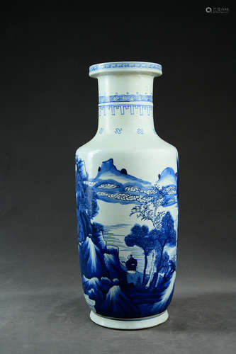 A Chinese Blue and White Porcelain Vase