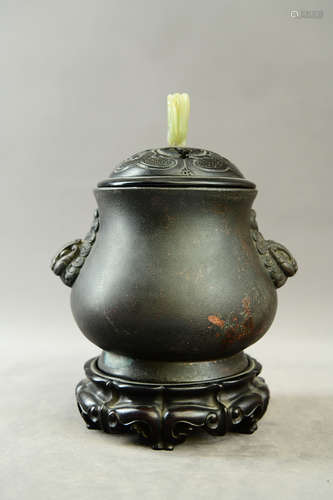 A Chinese Bronze Incense Burner 