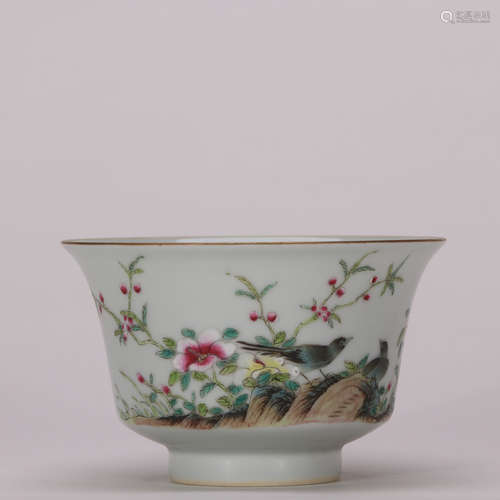 A Chinese Famille Rose Porcelain Cup