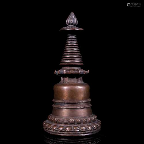 A Chinese Bronze Pagoda