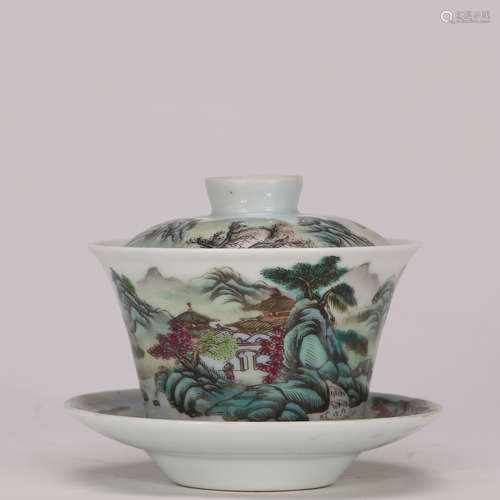 A Chinese Enamel Porcelain Covered Bowl