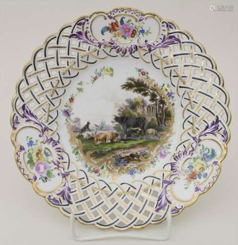 Korb-Teller / A plate, Meissen, um 1780 Material: