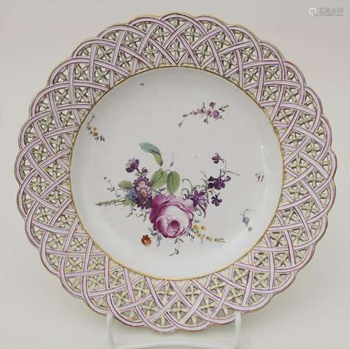 Korb-Teller / A plate, Höchst, um 1770 Material: