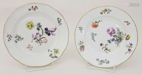 2 Teller / Two plates, Meissen, um 1760 Material: