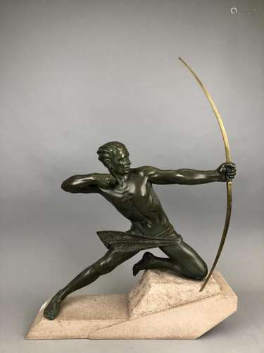 Max LE VERRIER. Archer dit aussi Héraclès. Sculpture en régule patiné vert [...]