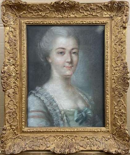 Ecole française du XVIIIe siècle. Portrait de Mademoiselle Caselle, âgée de 23 [...]