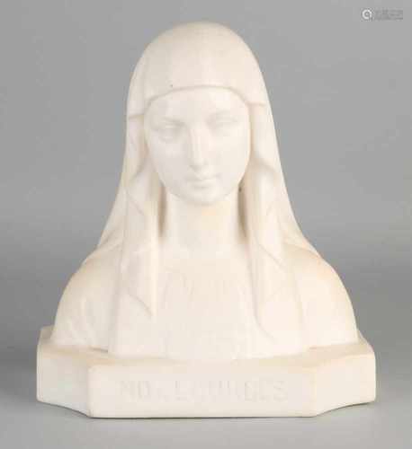 Ch. Maillard. 1876 - 1973. Was with plaster bust of Notre Dame de Lourdes. Size: 24 x 21 x 11