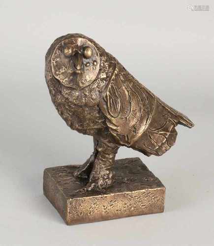 Bronze Owl Pablo Picasso. 21st century. Size: 18.5 cm. In good condition.