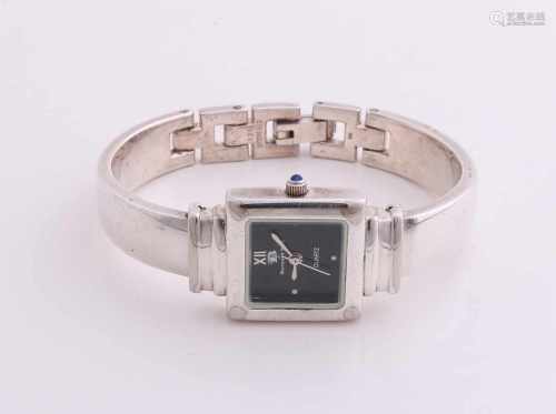 Zilvren ladies watch, 925/000, brand Bernard Piot, with a square box, 2x2cm, and a sleek silver