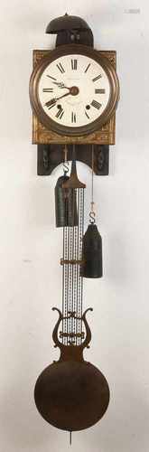 19th Century French stations-Comté bell with anchor escapement. Darnis Freres. Size: 45 x 30 x 17