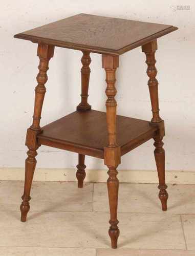 German Gründerzeit oak side table. Circa 1890. Size: 74 x 43 x 43 cm. In good condition.