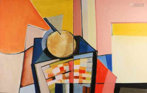 Dirkjan Ripple. 1932 - 2013. Abstract composition. Oil on linen. Dimensions: H 85 x W 100 cm. In