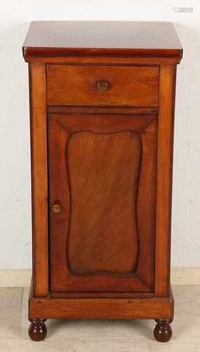 19th Century mahogany Biedermeier nightstand. Recently professionally restored and